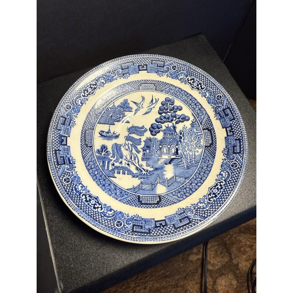 Vintage Johnson Bros Willow Blue 6" Plate – England – Ironstone